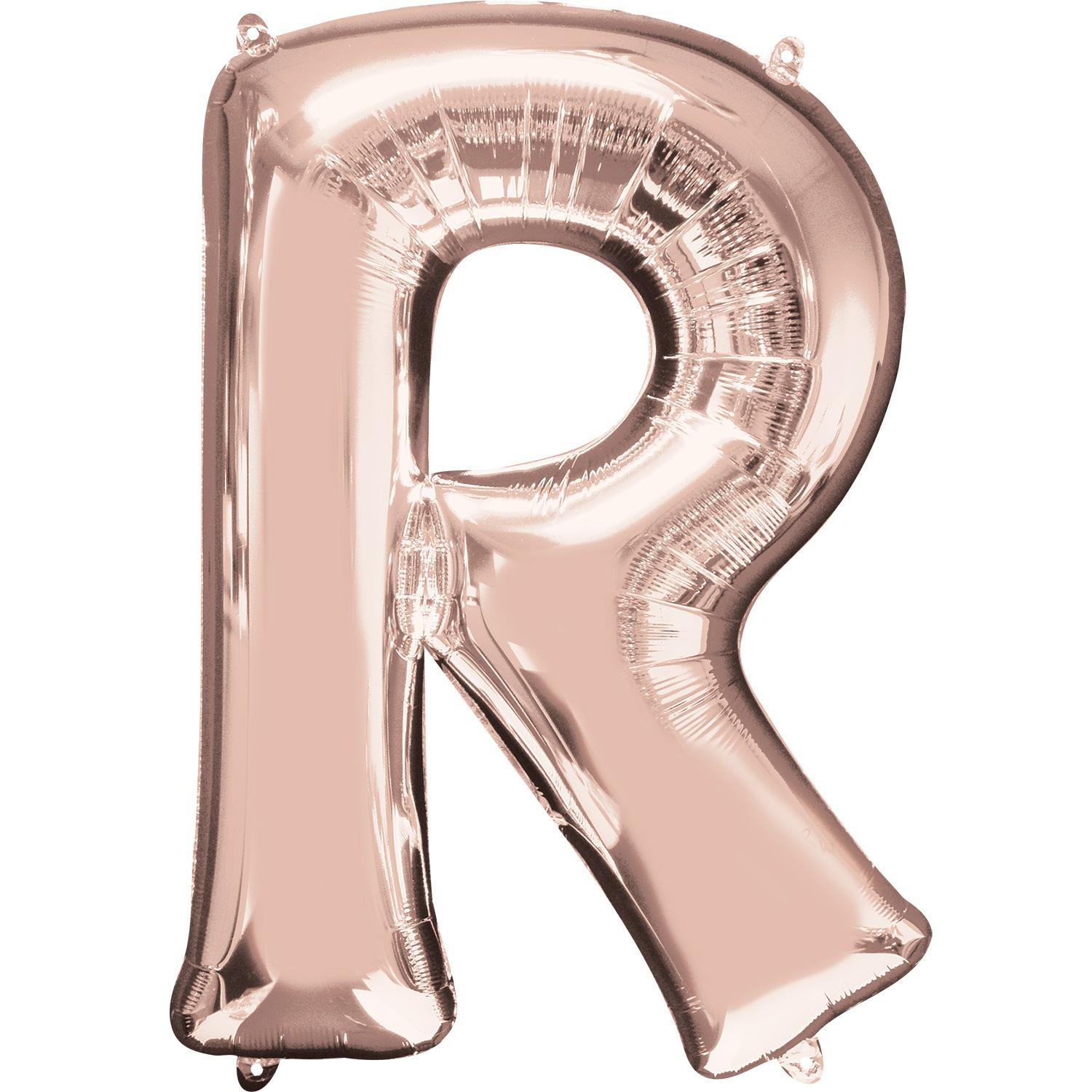 Rose Gold Letter R Mini Shape Foil Balloon 40cm Balloons & Streamers - Party Centre - Party Centre