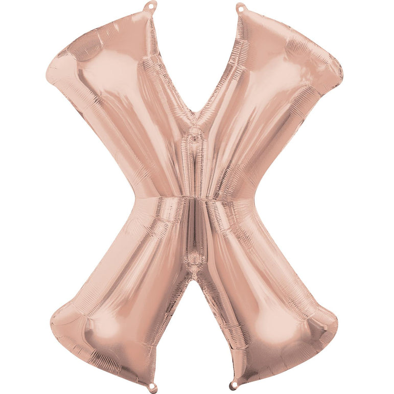Rose Gold Letter Mini Shape Foil Balloons