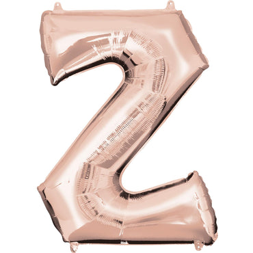 Rose Gold Letter Z Mini Shape Foil Balloon 40cm Balloons & Streamers - Party Centre - Party Centre