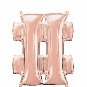 Rose Gold Number Mini shape Foil Balloons - Party Centre