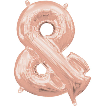 RoseGold & Symbol Mini Shape Foil Balloon 40cm Balloons & Streamers - Party Centre - Party Centre