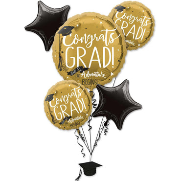 The Adventure Begins Ballon Bouquet 5pcs Balloons & Streamers - Party Centre - Party Centre