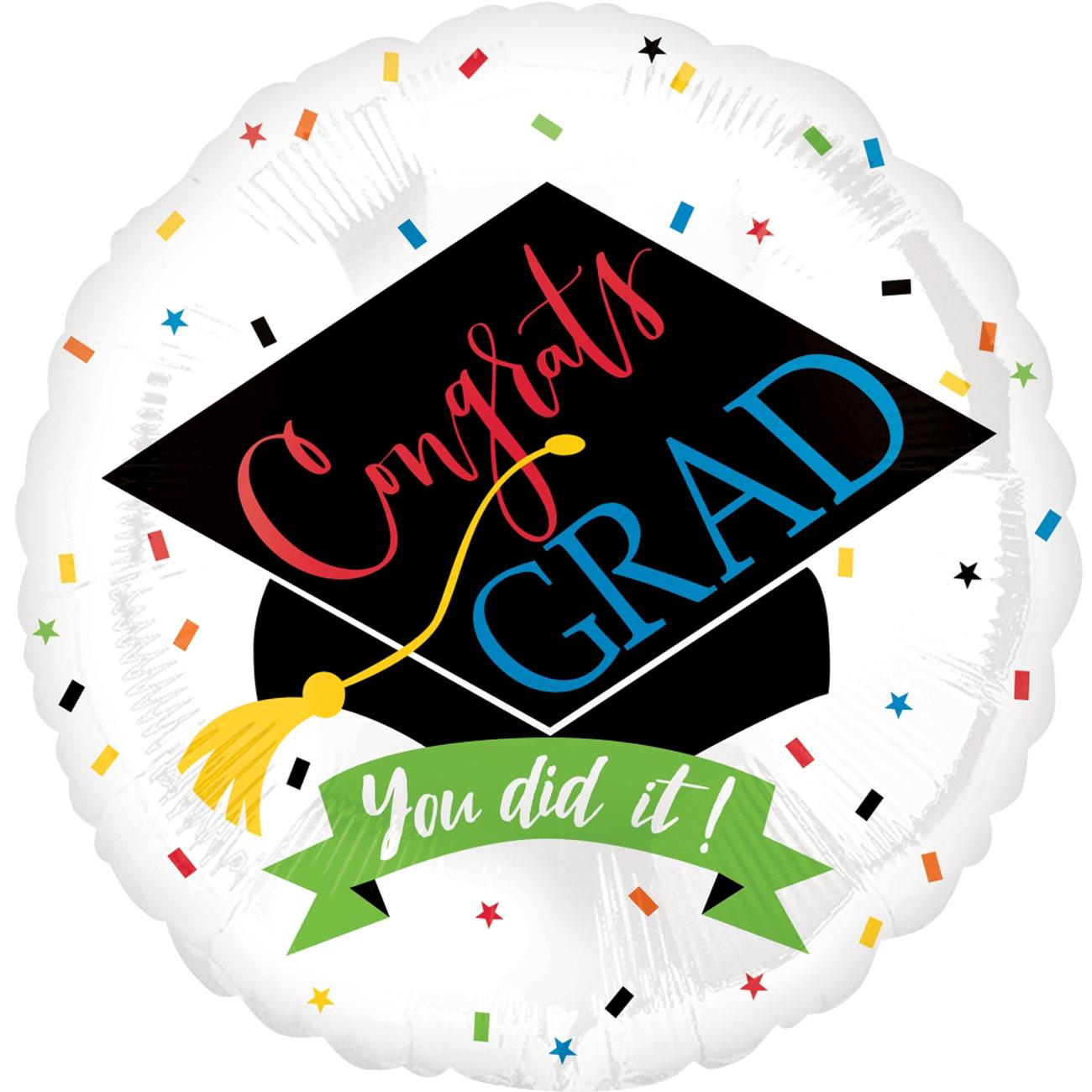 100% Done Graduation Foil Balloon 45cm Balloons & Streamers - Party Centre - Party Centre