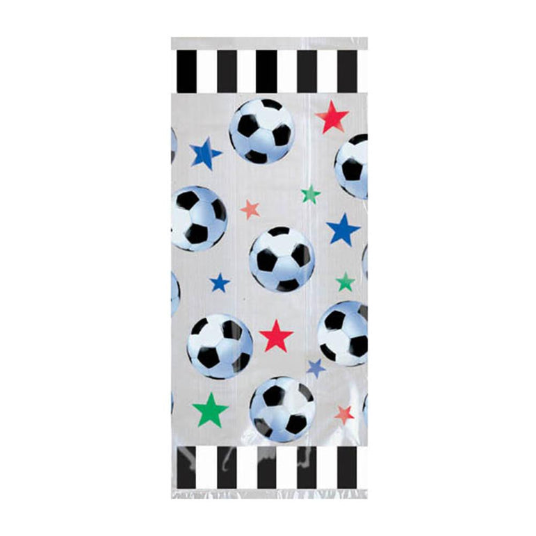 Soccer Cello Bags 11.50in, 20pcs Favours - Party Centre