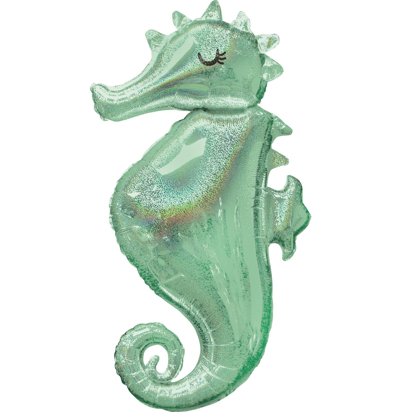 Mermaid Wishes & Kisses Seahorse SuperShape Balloon 50x96cm Balloons & Streamers - Party Centre - Party Centre