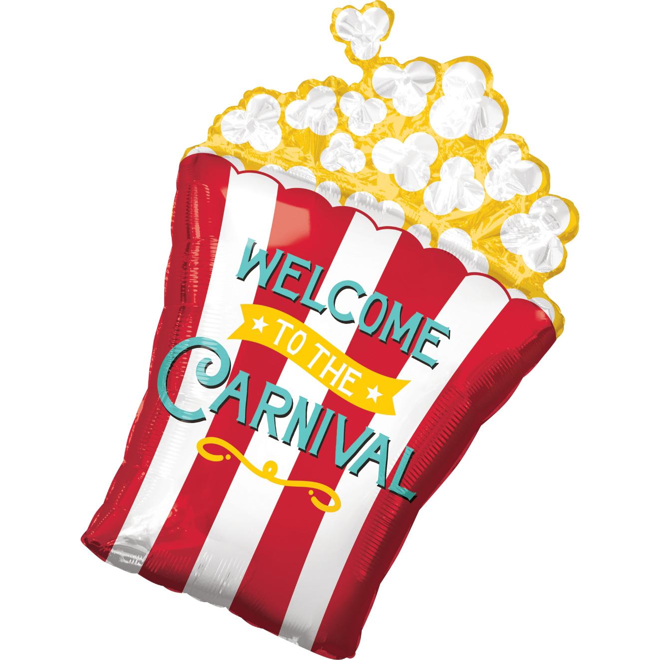 Carnival Popcorn SuperShape Balloon 50x73cm Balloons & Streamers - Party Centre - Party Centre