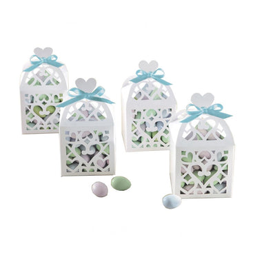 White Favor Lantern Boxes 50pcs Favours - Party Centre - Party Centre