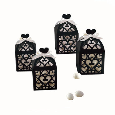 Black Lantern Favor Boxes 6cm, 50pcs Favours - Party Centre - Party Centre