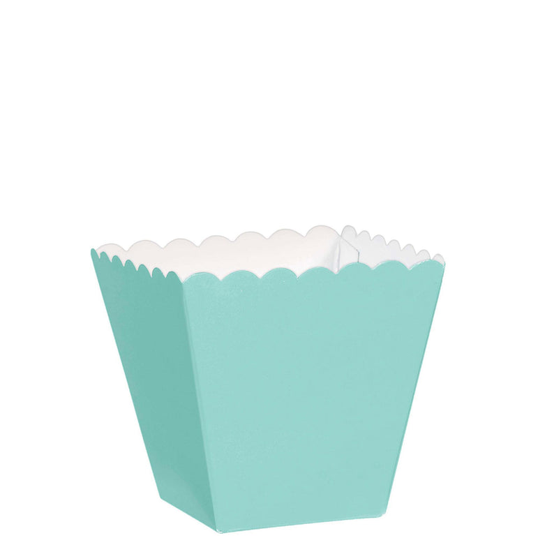 Robins Egg Blue Scalloped Favor Boxes 100pcs Favours - Party Centre