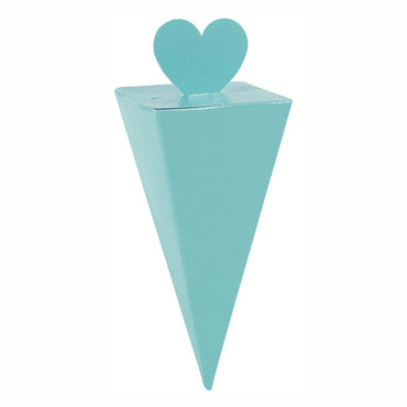Robins Egg Blue Cone Favor Boxes 50pcs Favours - Party Centre - Party Centre