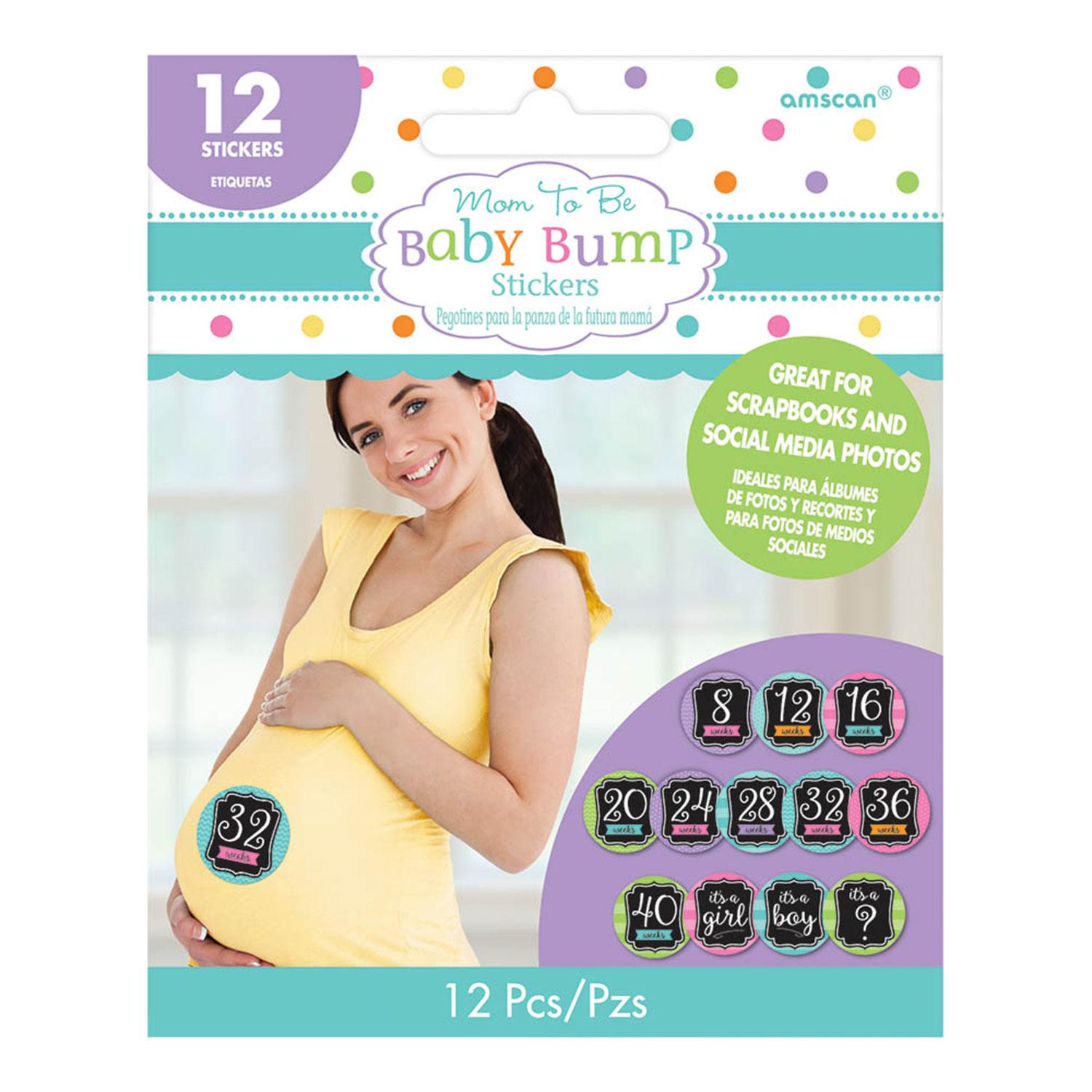 Baby Shower Weeks Until Baby Stickers Favours - Party Centre - Party Centre