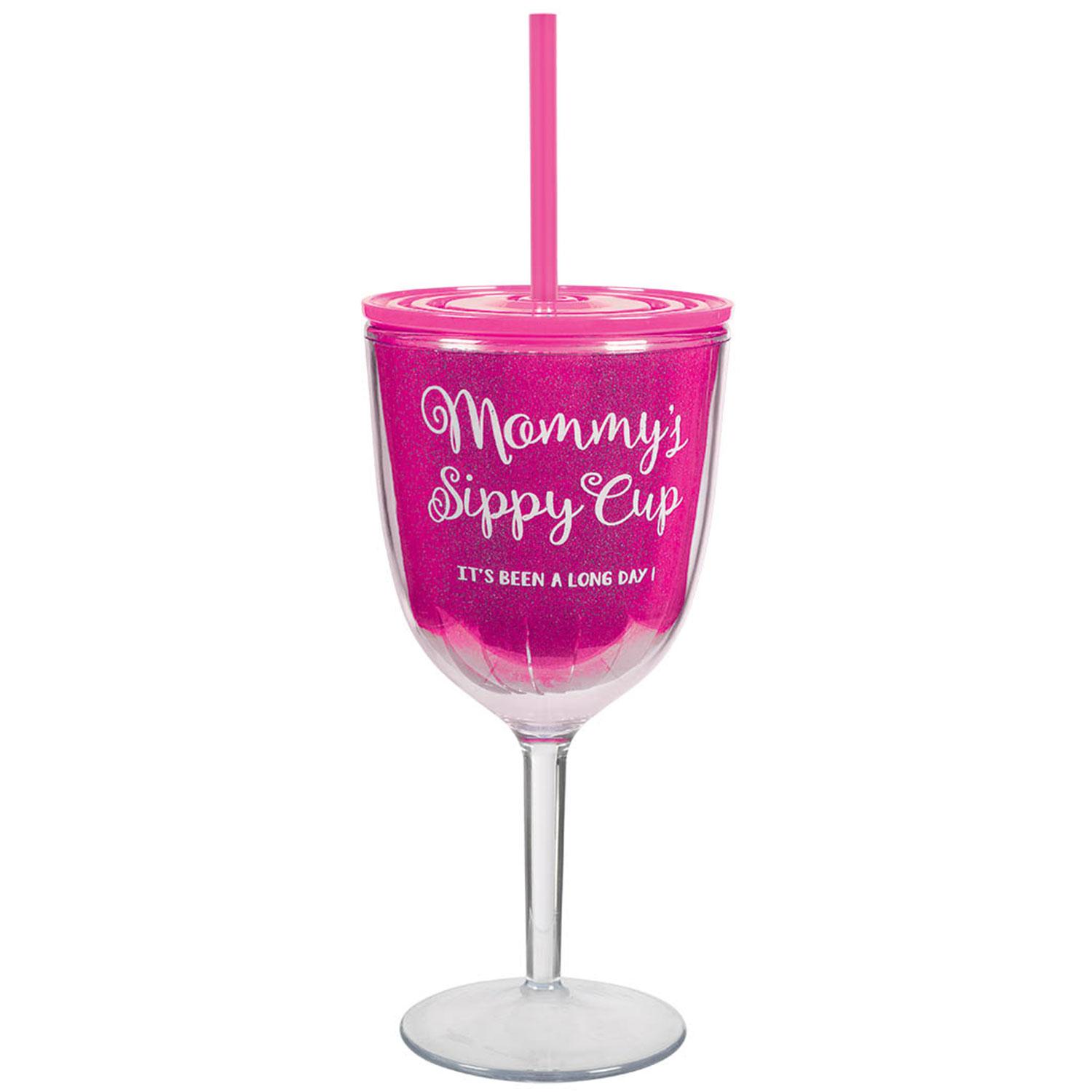 Baby Shower Mommy's Plastic Wine Glass Favours - Party Centre - Party Centre