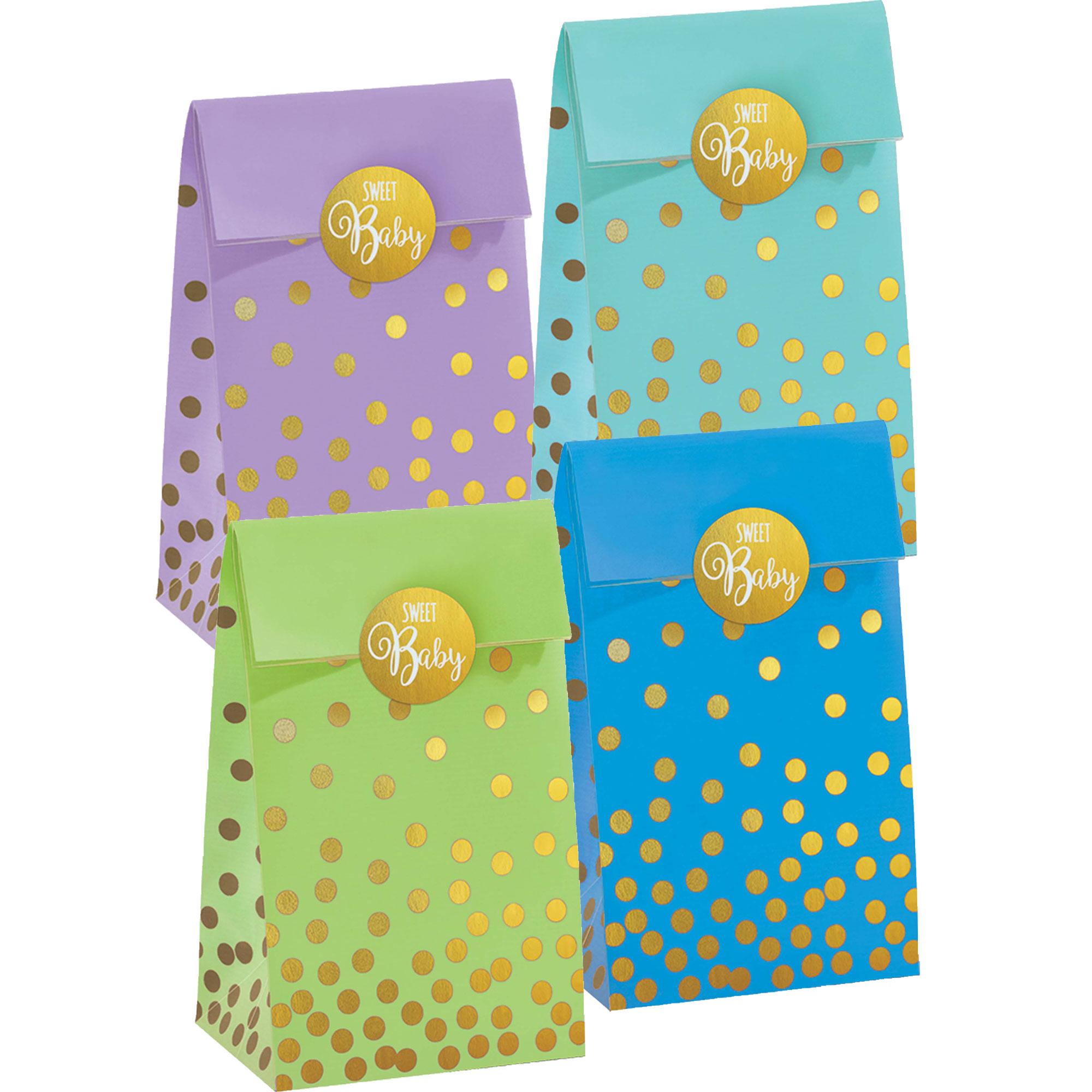 Neutral Baby Shower Foil Stamped Paper Bags 20pcs Party Favors - Party Centre - Party Centre
