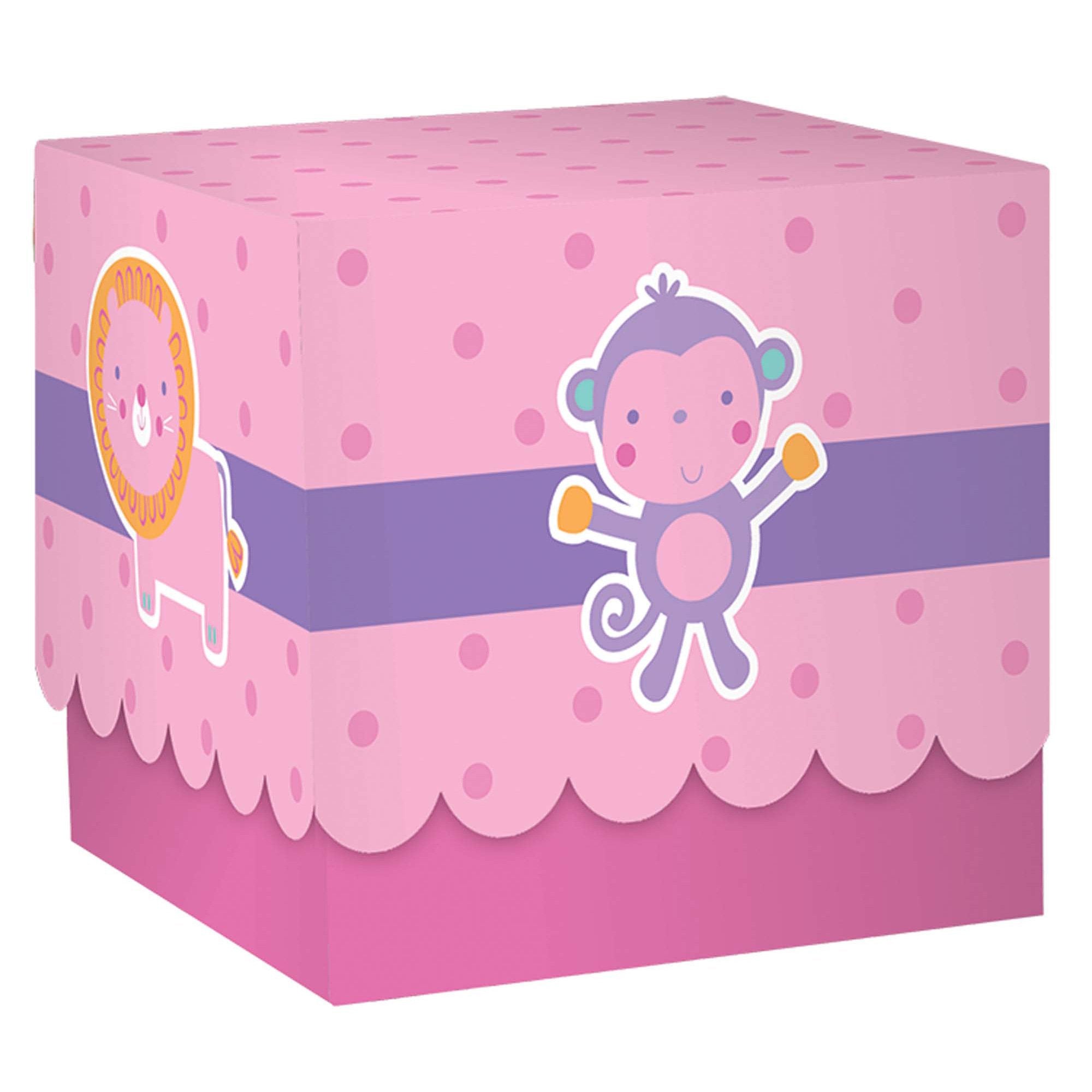 Baby Shower Pink Printed Paper Boxes 24pcs - Party Centre