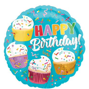 Cupcake Fun Foil Balloon 45cm Balloons & Streamers - Party Centre - Party Centre