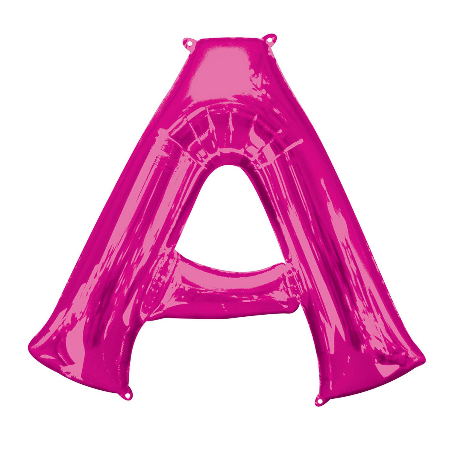 Pink Letter A Mini Shape Foil Balloon 40cm Balloons & Streamers - Party Centre - Party Centre