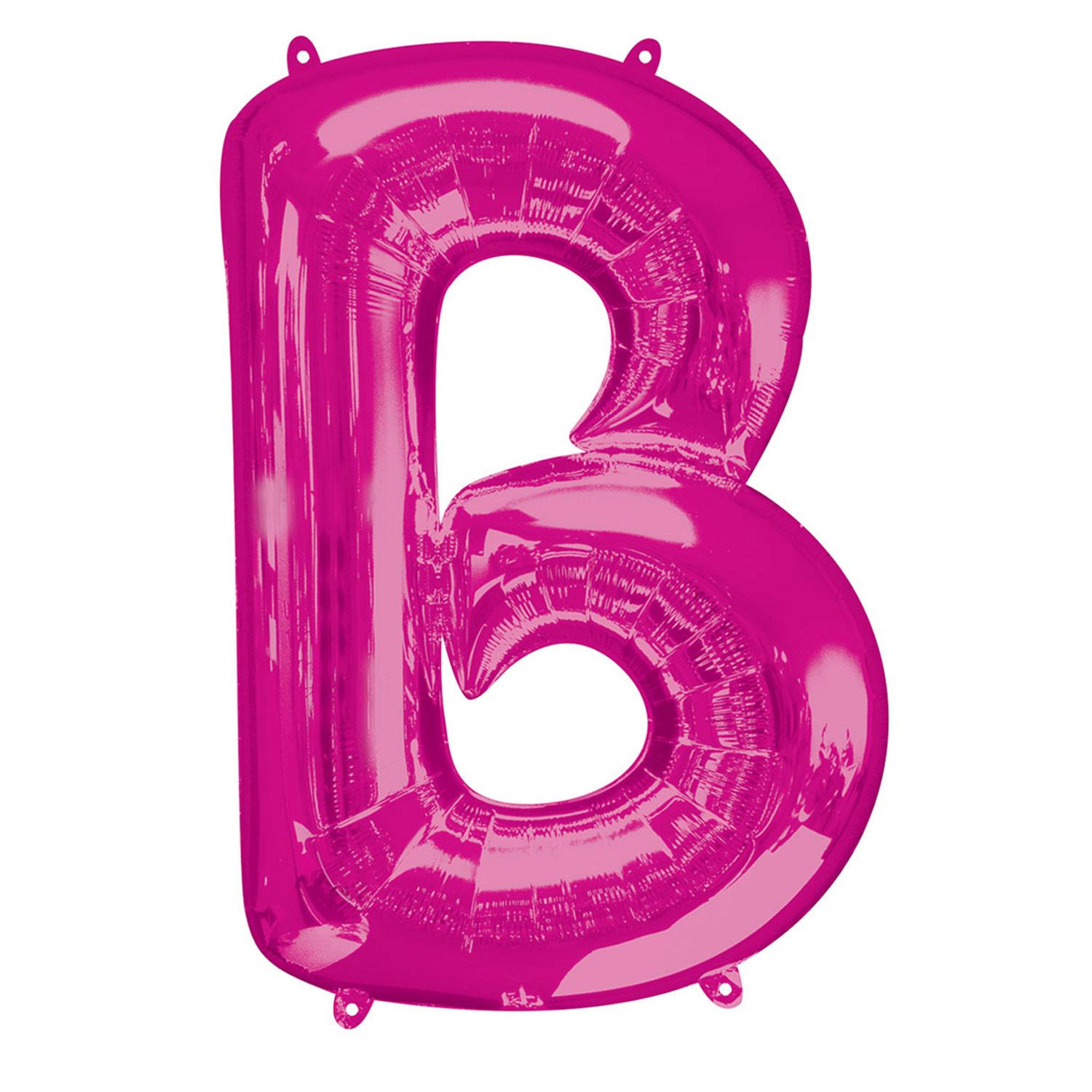 Pink Letter B Mini Shape Foil Balloon 40cm Balloons & Streamers - Party Centre - Party Centre