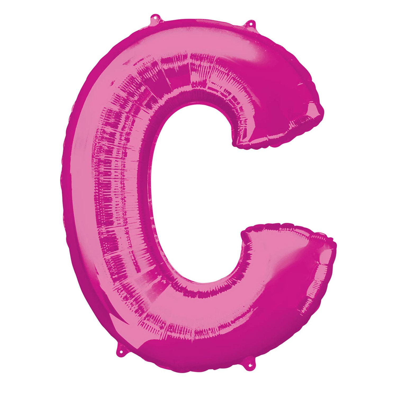 Pink Letter C Mini Shape Foil Balloon 40cm Balloons & Streamers - Party Centre - Party Centre