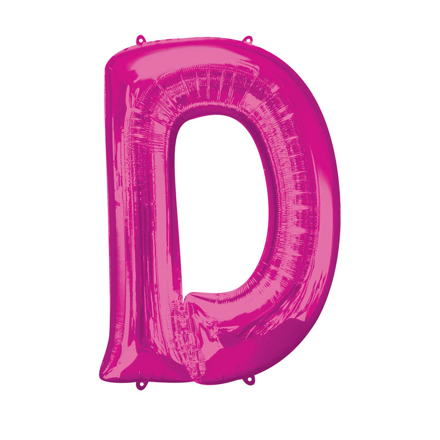 Pink Letter D Mini Shape Foil Balloon 40cm Balloons & Streamers - Party Centre - Party Centre