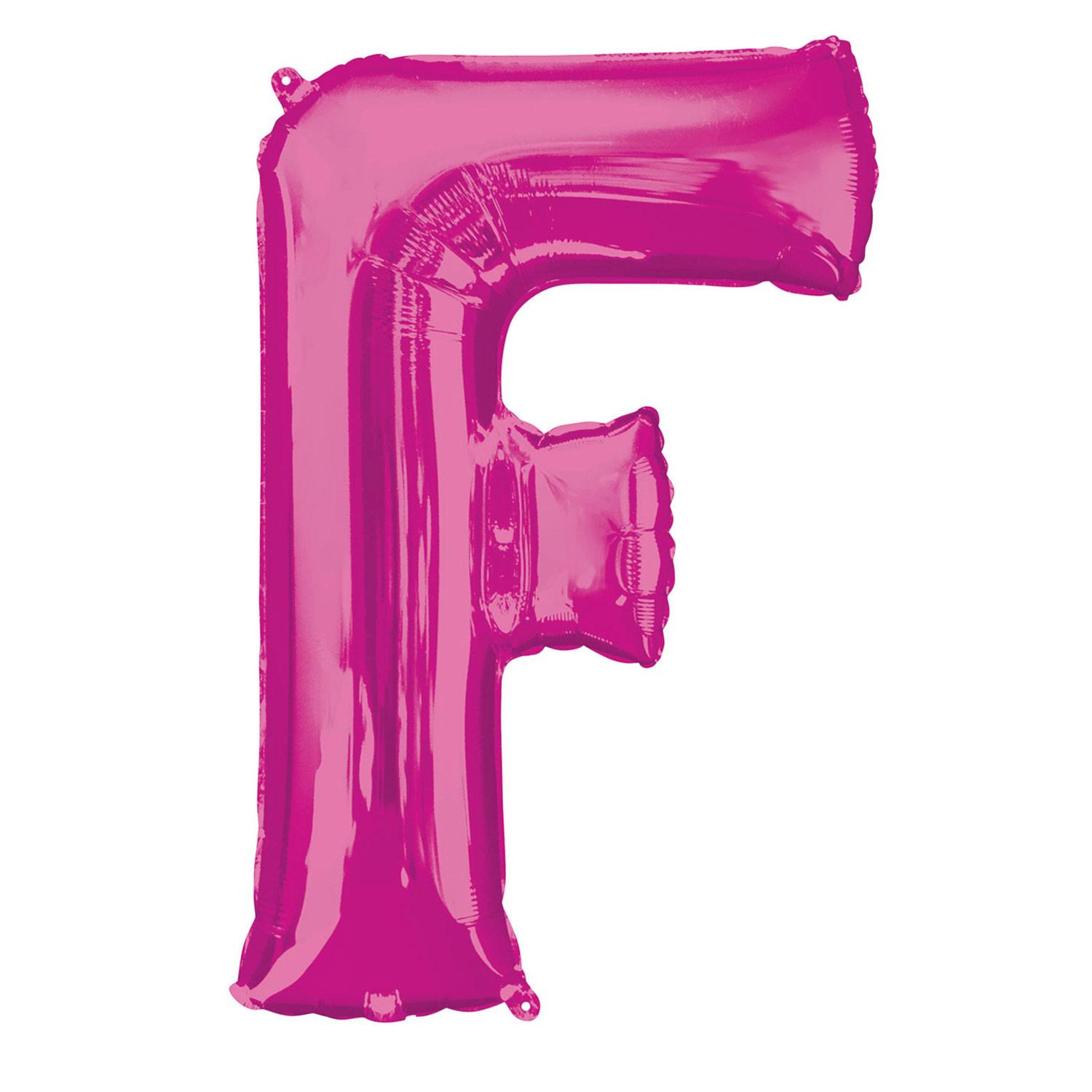 Pink Letter F Mini Shape Foil Balloon 40cm Balloons & Streamers - Party Centre - Party Centre