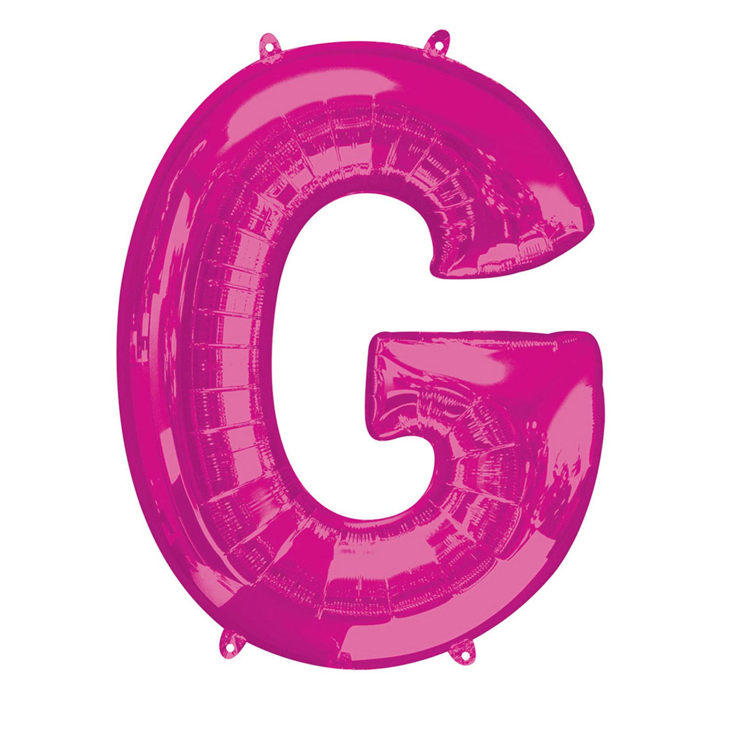 Pink Letter G Mini Shape Foil Balloon 40cm Balloons & Streamers - Party Centre - Party Centre