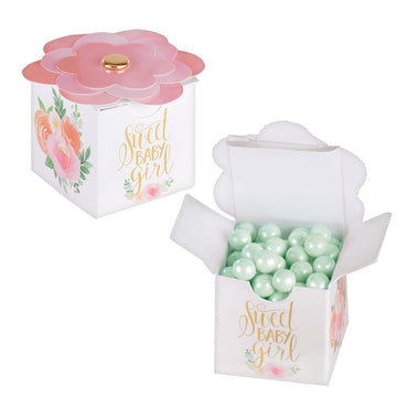 Floral Baby Paper Favor Boxes 8pcs Favours - Party Centre - Party Centre