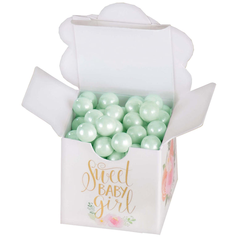 Floral Baby Paper Favor Boxes 8pcs Favours - Party Centre