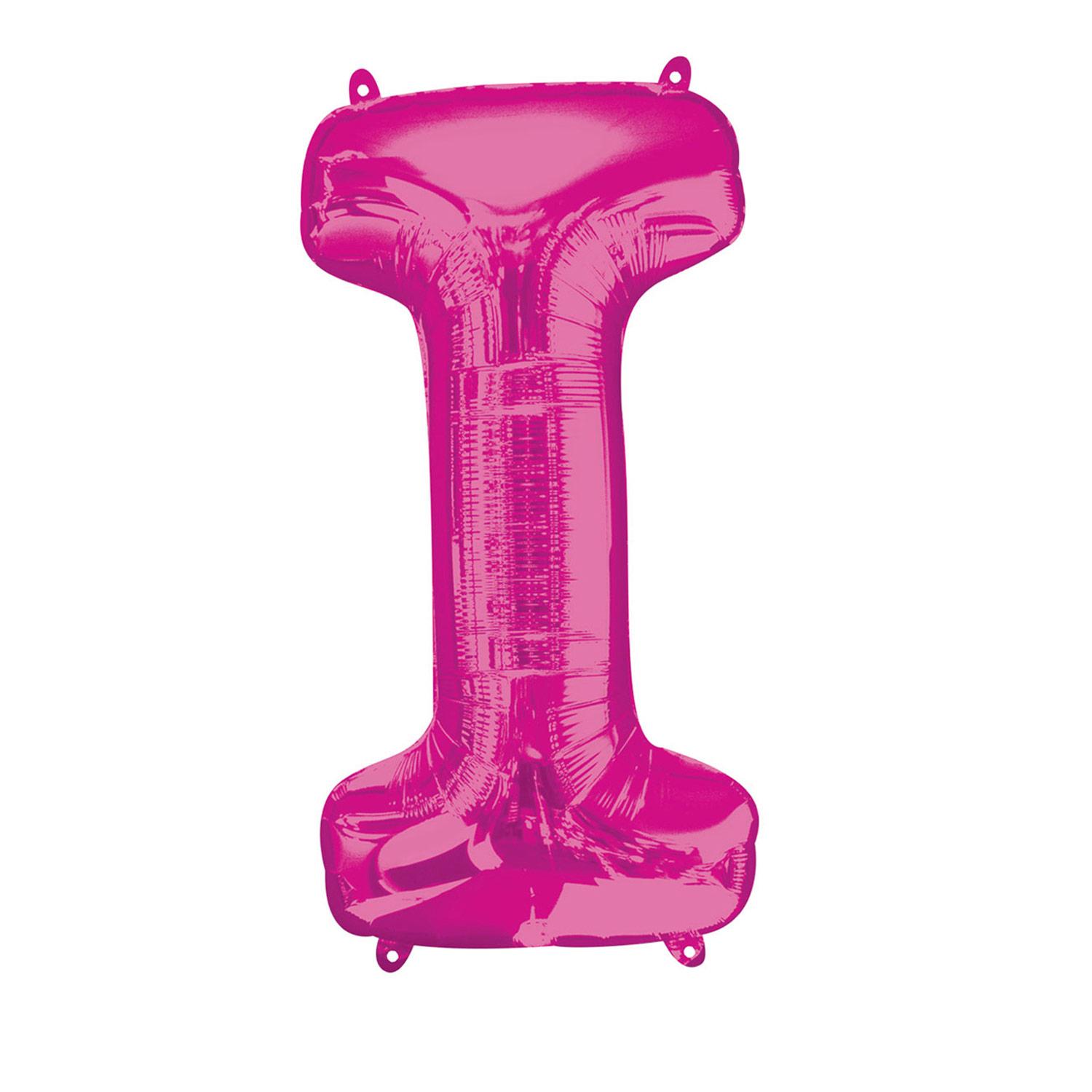 Pink Letter I Mini Shape Foil Balloon 40cm Balloons & Streamers - Party Centre - Party Centre