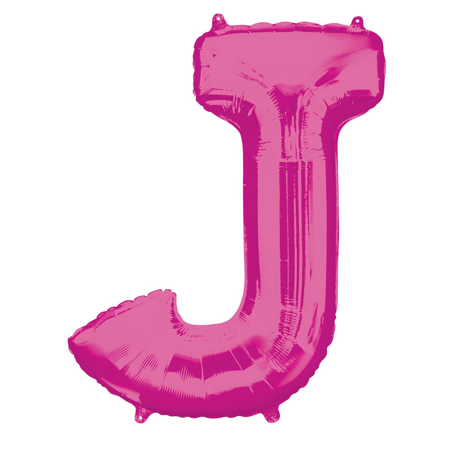 Pink Letter J Mini Shape Foil Balloon 40cm Balloons & Streamers - Party Centre - Party Centre
