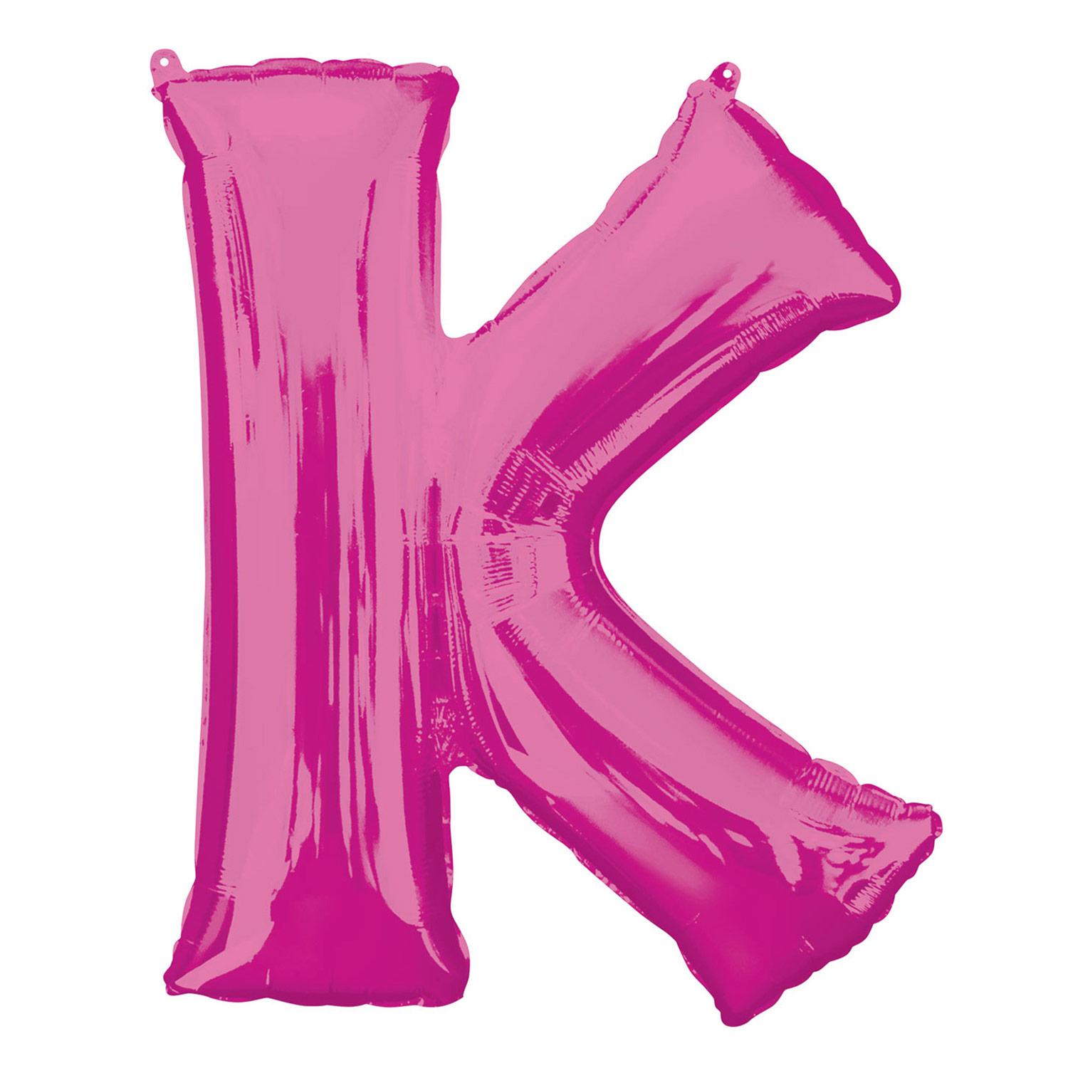 Pink Letter K Mini Shape Foil Balloon 40cm Balloons & Streamers - Party Centre - Party Centre