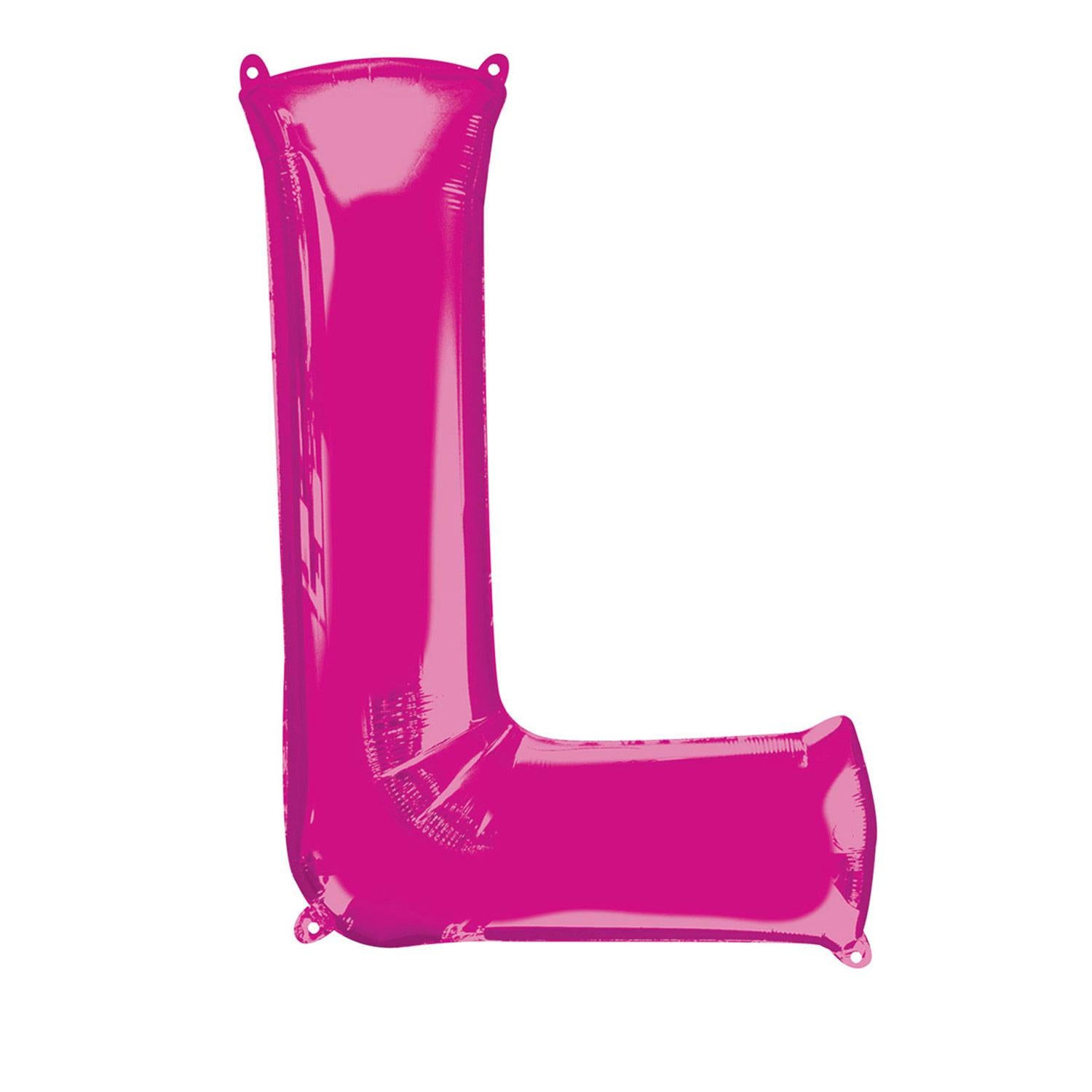 Pink Letter L Mini Shape Foil Balloon 40cm Balloons & Streamers - Party Centre - Party Centre