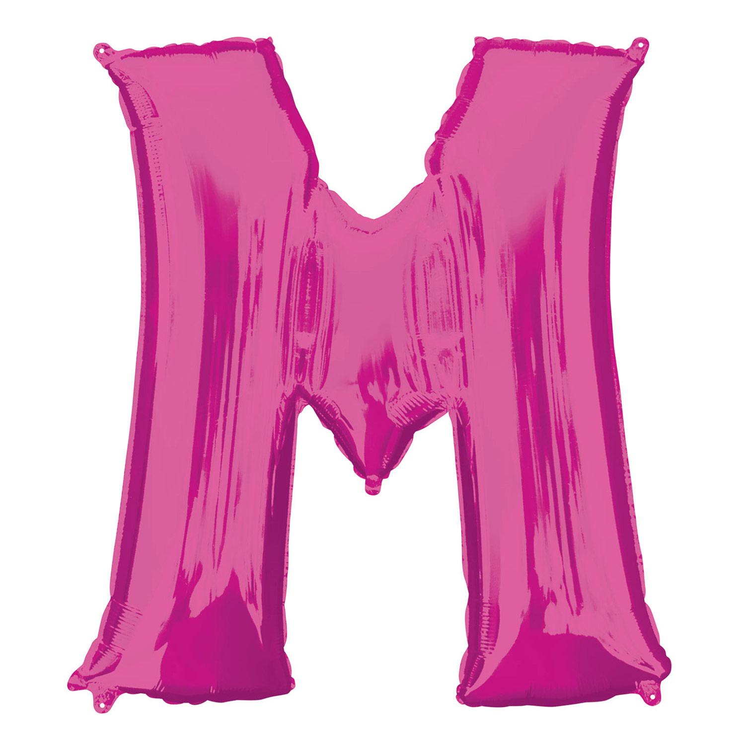 Pink Letter M Mini Shape Foil Balloon 40cm Balloons & Streamers - Party Centre - Party Centre