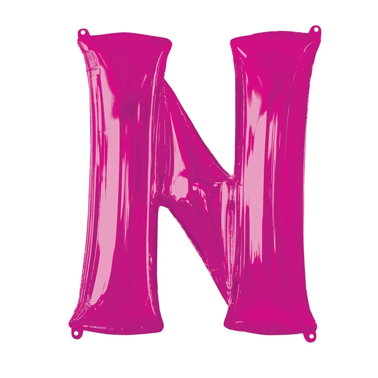 Pink Letter Mini Shape Foil Balloons