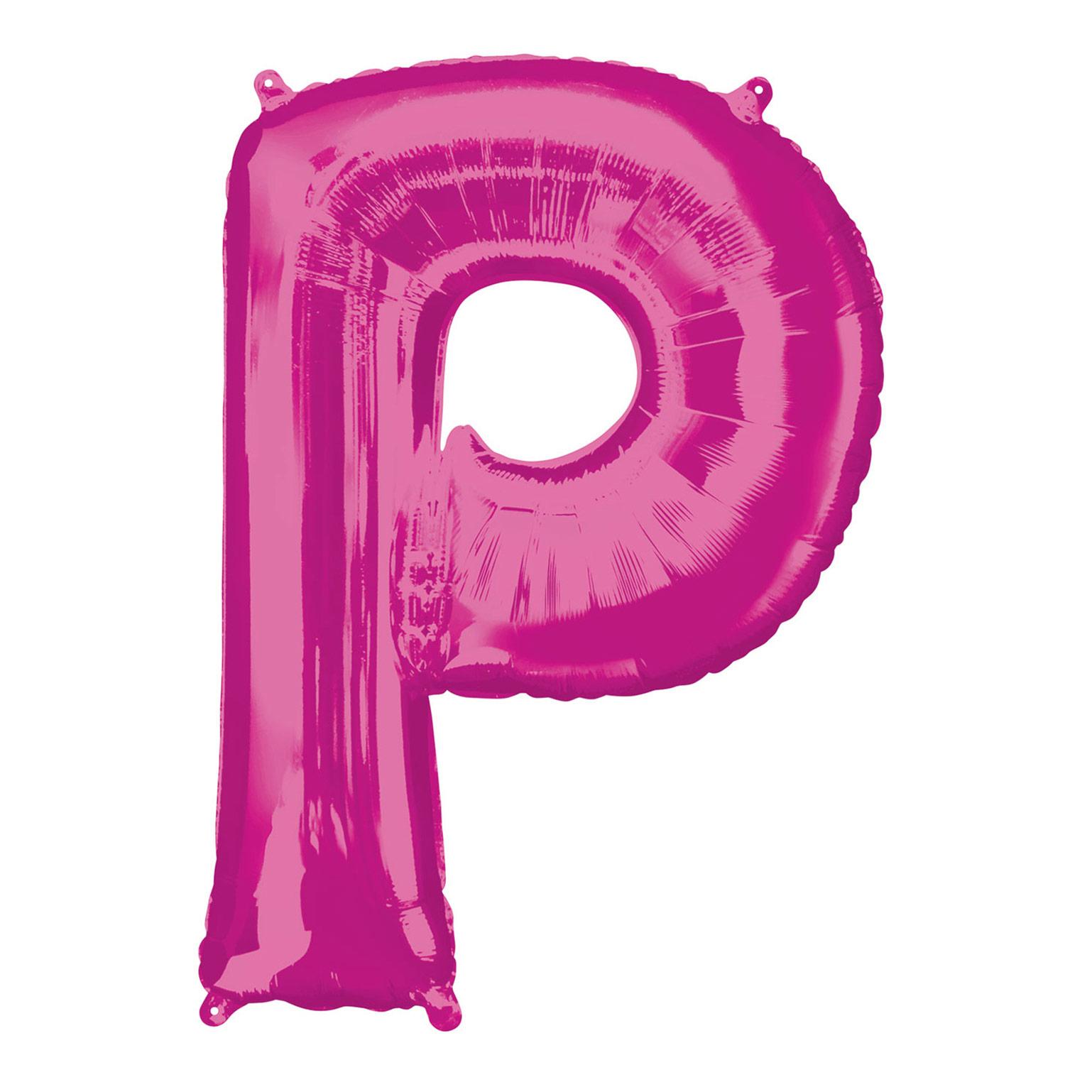 Pink Letter P Mini Shape Foil Balloon 40cm Balloons & Streamers - Party Centre - Party Centre