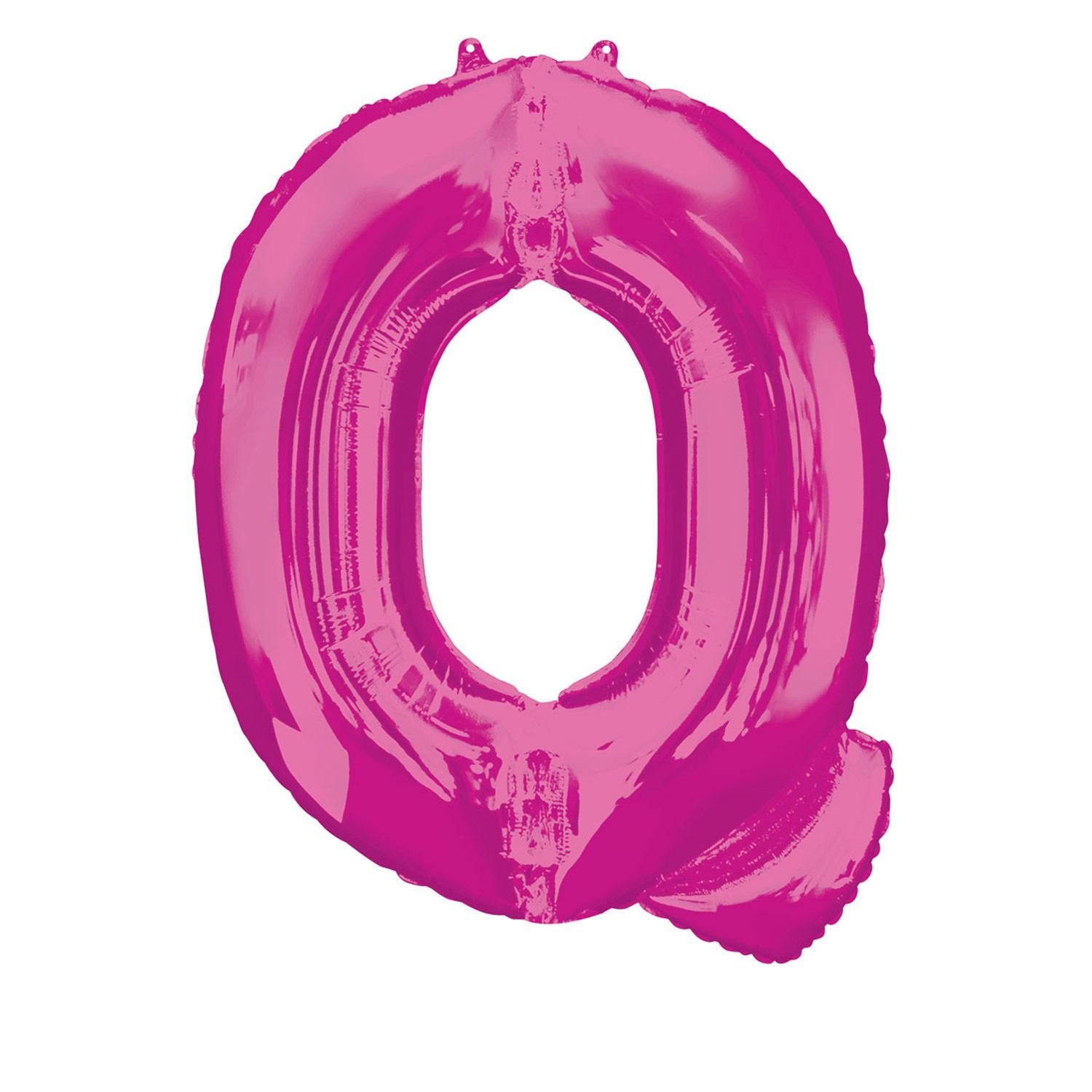 Pink Letter Q Mini Shape Foil Balloon 40cm Balloons & Streamers - Party Centre - Party Centre