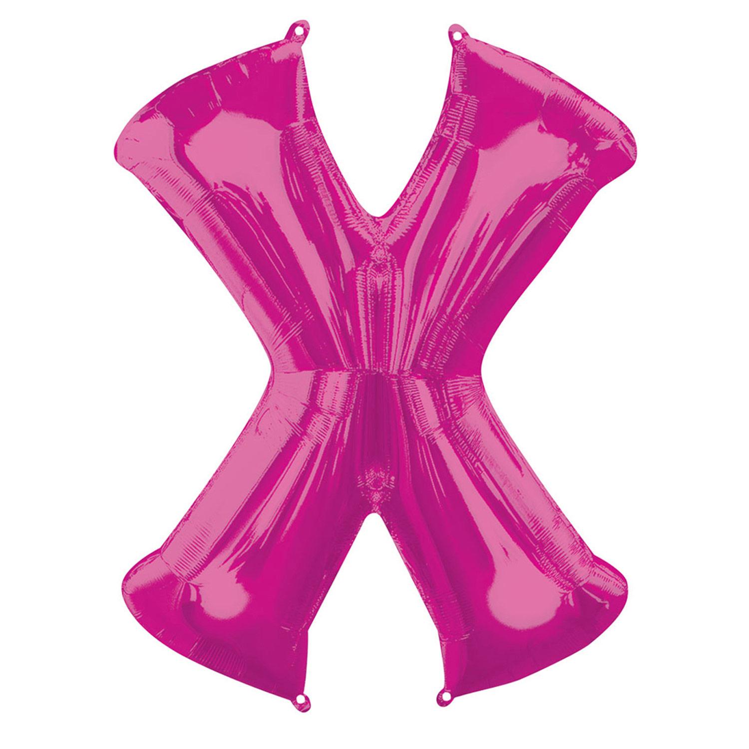 Pink Letter X Mini Shape Foil Balloon 40cm Balloons & Streamers - Party Centre - Party Centre