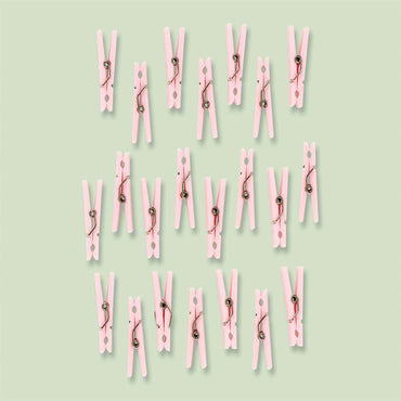 Pink Clothespin Baby Shower Favors 24pcs Party Favors - Party Centre - Party Centre