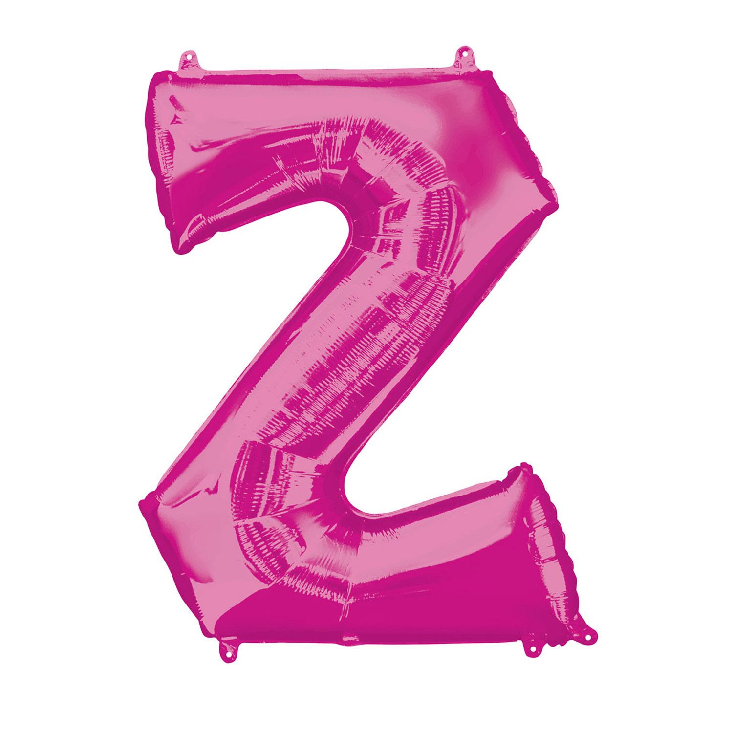 Pink Letter Z Mini Shape Foil Balloon 40cm Balloons & Streamers - Party Centre - Party Centre