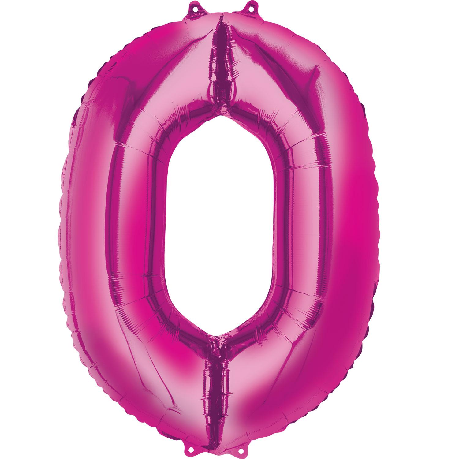 Pink Number 0 Mini Shape Foil Balloon 40cm Balloons & Streamers - Party Centre - Party Centre