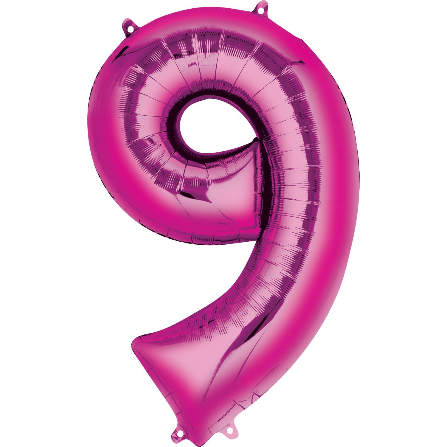 Pink Number 9 Mini Shape Foil Balloon 40cm Balloons & Streamers - Party Centre - Party Centre