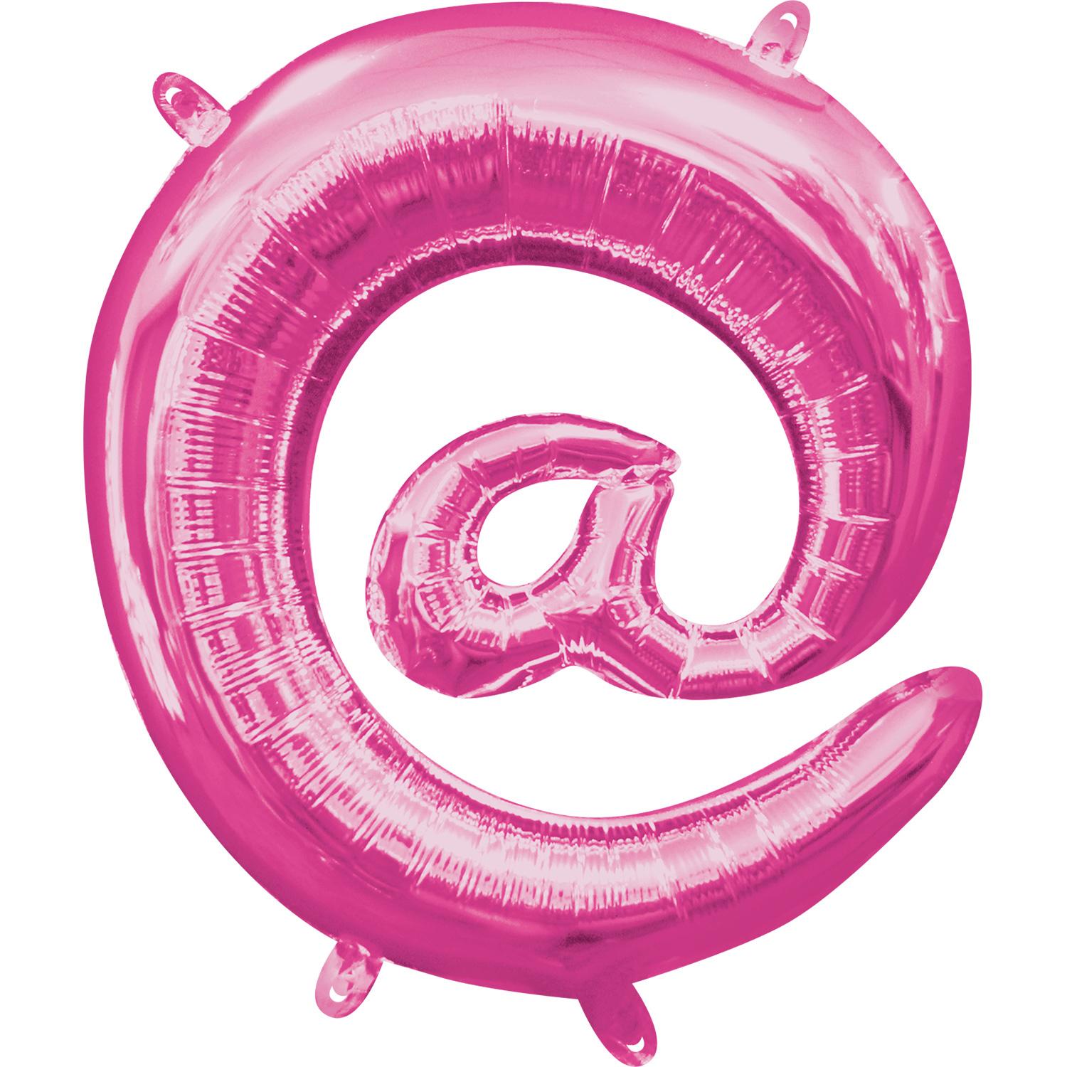 Pink @ Symbol Mini Shape Foil Balloon 40cm Balloons & Streamers - Party Centre - Party Centre