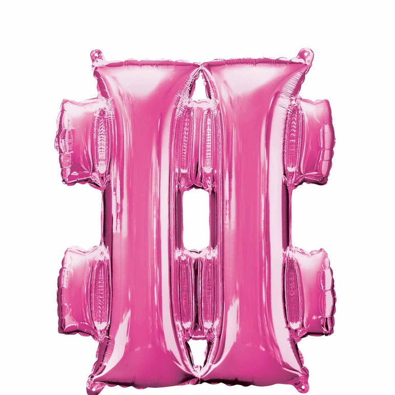 Pink Number Mini shape Foil Balloons