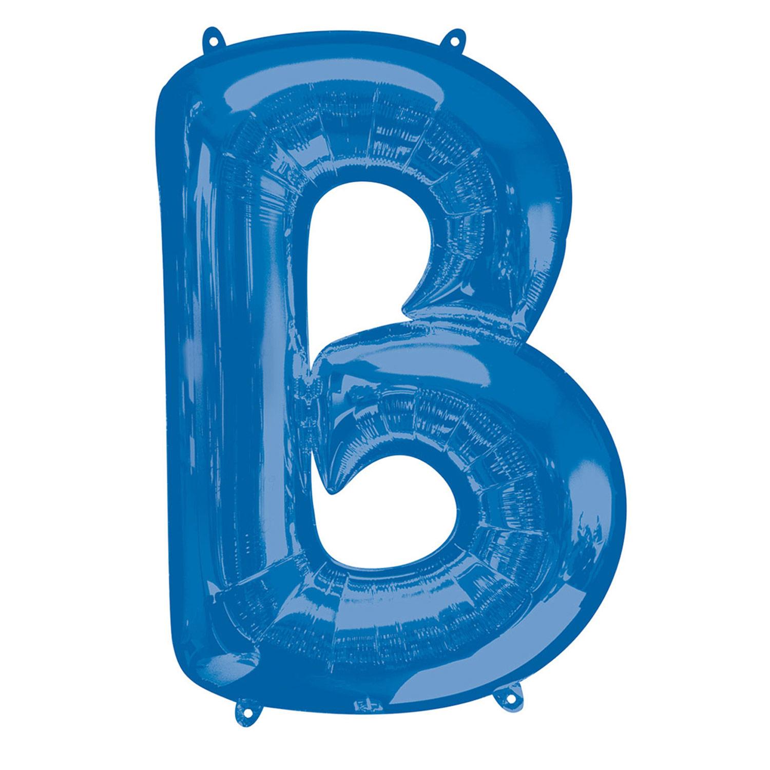 Blue Letter B Mini Shape Foil Balloon 40cm Balloons & Streamers - Party Centre - Party Centre
