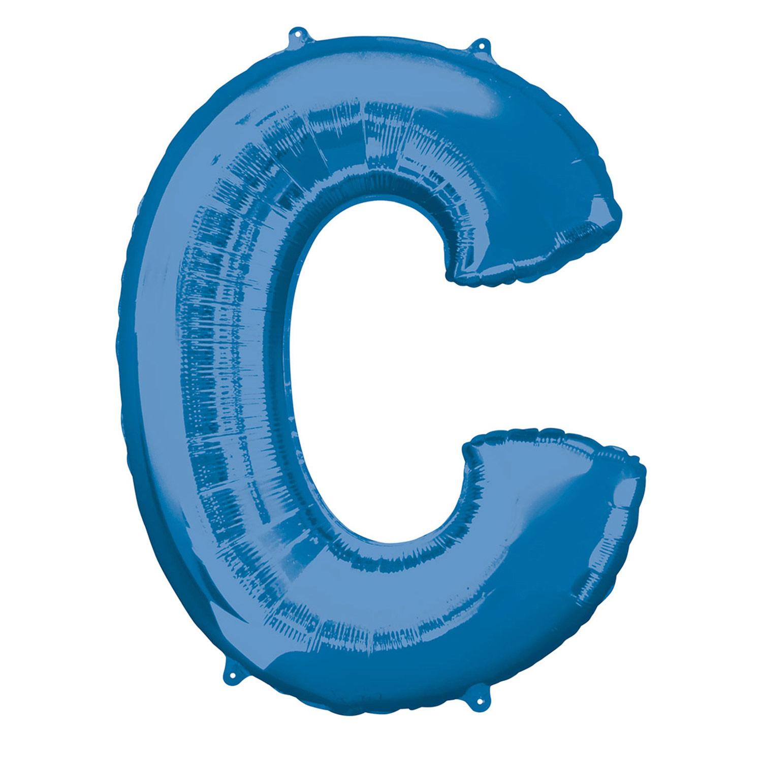 Blue Letter C Mini Shape Foil Balloon 40cm Balloons & Streamers - Party Centre - Party Centre