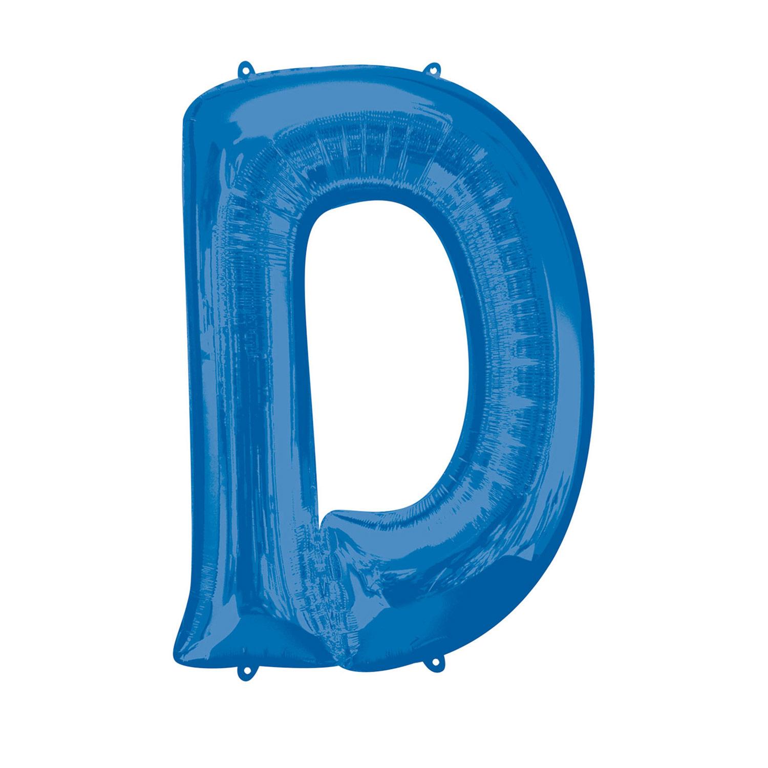 Blue Letter D Mini Shape Foil Balloon 40cm Balloons & Streamers - Party Centre - Party Centre