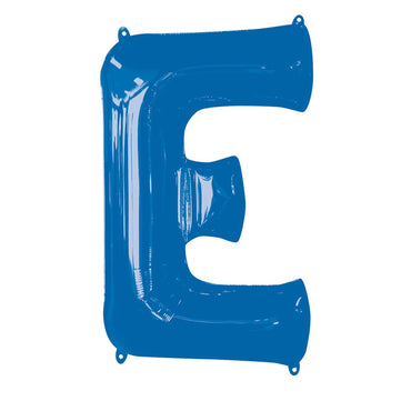 Blue Letter E Mini Shape Foil Balloon 40cm Balloons & Streamers - Party Centre - Party Centre