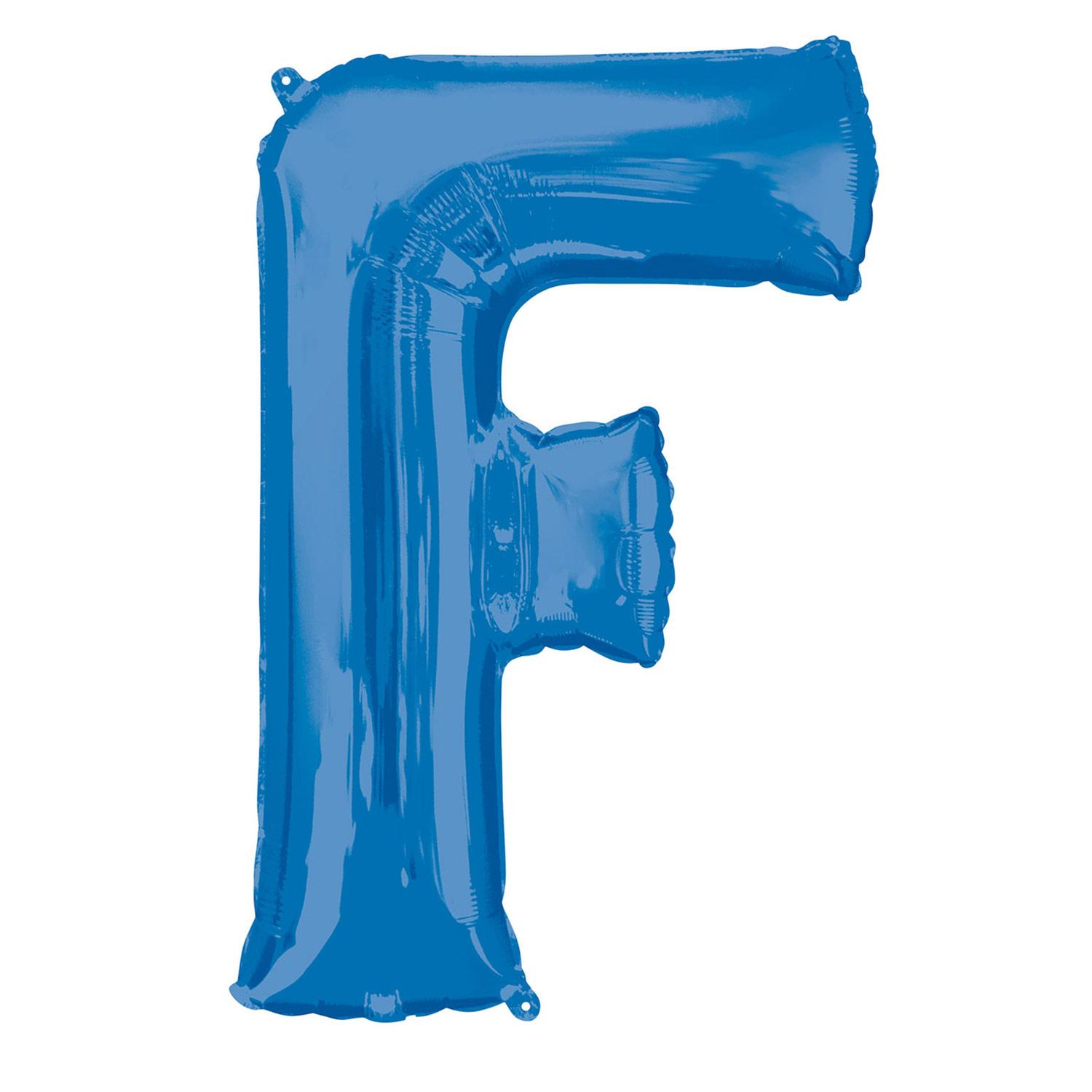 Blue Letter F Mini Shape Foil Balloon 40cm Balloons & Streamers - Party Centre - Party Centre