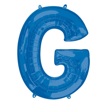 Blue Letter G Mini Shape Foil Balloon 40cm Balloons & Streamers - Party Centre - Party Centre