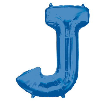 Blue Letter J Mini Shape Foil Balloon 40cm Balloons & Streamers - Party Centre - Party Centre