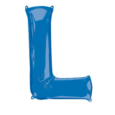 Blue Letter L Mini Shape Foil Balloon 40cm Balloons & Streamers - Party Centre - Party Centre
